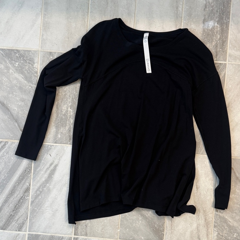 Lululemon Black Open Side Long Sleeve Top